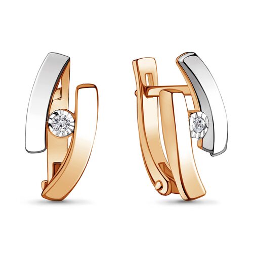 Серьги с бриллиантами из золота 585 пробы