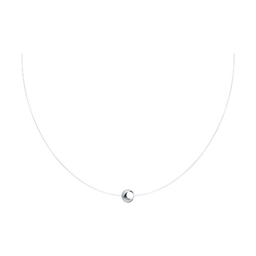 Колье из серебра 925 пробы на леске