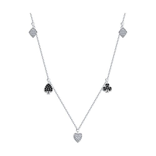 Колье с фианитами из серебра 925 пробы