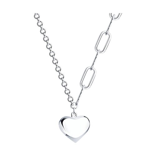 Колье "Сердце" из серебра 925 пробы
