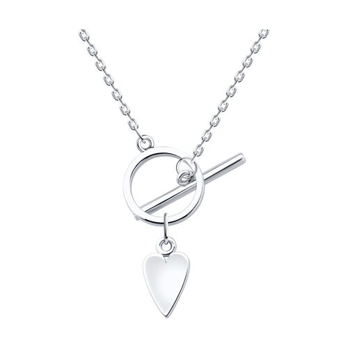 Колье "Сердце" из серебра 925 пробы
