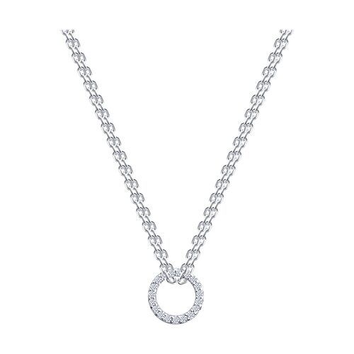 Колье с фианитами из серебра 925 пробы