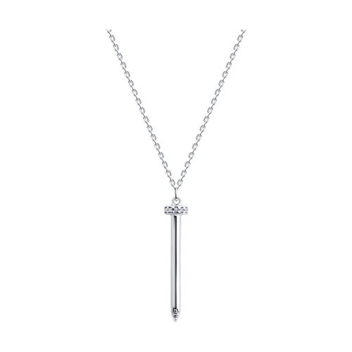 Колье с фианитами из серебра 925 пробы