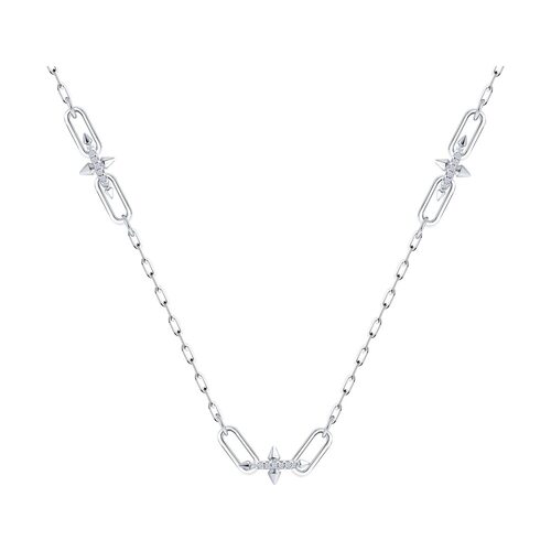 Колье с фианитами из серебра 925 пробы