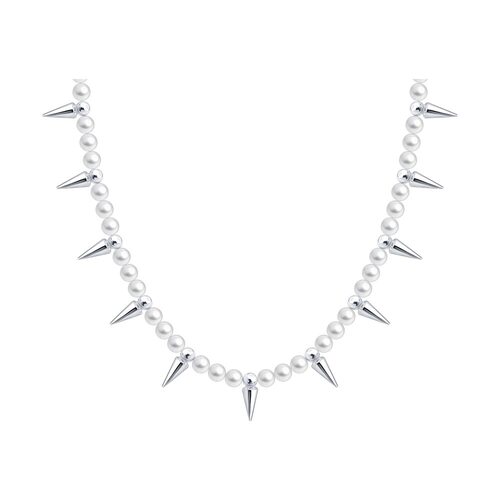 Колье с жемчугом из серебра 925 пробы