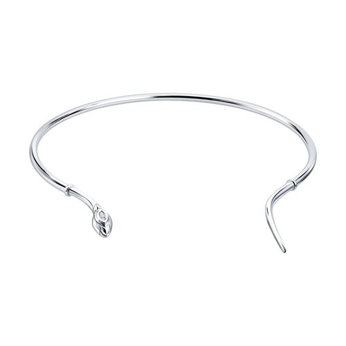 Колье с фианитами из серебра 925 пробы