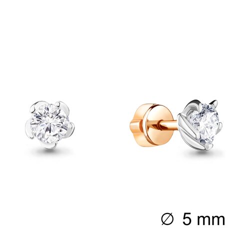 Серьги с бриллиантами из золота 585 пробы