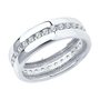 Обручальное кольцо из серебра 925 пробы с фианиатами арт. 94110026