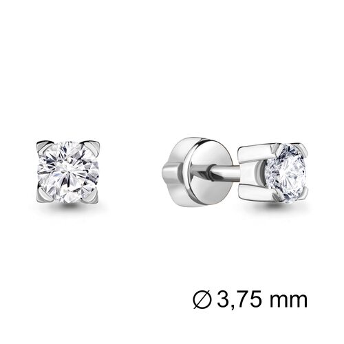 Серьги с бриллиантами из белого золота 585 пробы