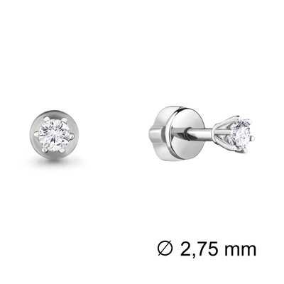 Серьги с бриллиантами из белого золота 585 пробы