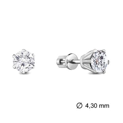 Серьги с бриллиантами из белого золота 585 пробы