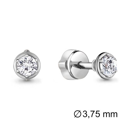 Серьги с бриллиантами из белого золота 585 пробы