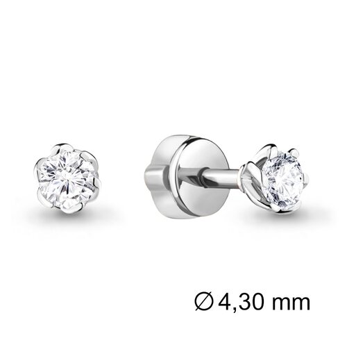 Серьги с бриллиантами из белого золота 585 пробы