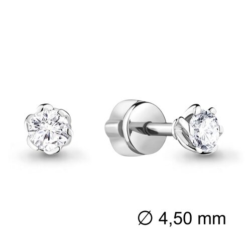 Серьги с бриллиантами из белого золота 585 пробы