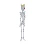 Серьга "Скелет" с фианитами и корундом серебра 925 пробы