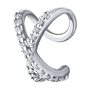 Серьга с фианитами из серебра 925 пробы