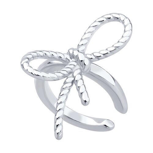 Серьга "Бант" из серебра 925 пробы