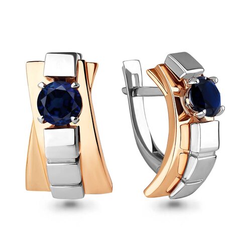 Серьги с сапфирами из золота 585 пробы