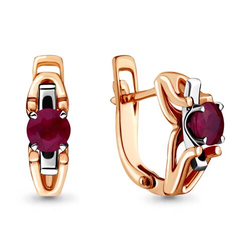 Серьги с рубинами из золота 585 пробы4