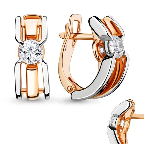 Серьги с бриллиантами из золота 585 пробы