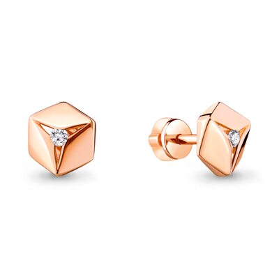 Серьги с бриллиантами из золота 585 пробы