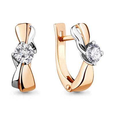 Серьги с бриллиантами из золота 585 пробы