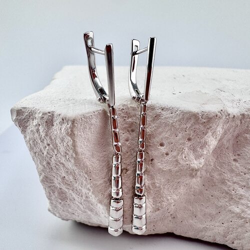 Серьги с бриллиантами из белого золота 585 пробы