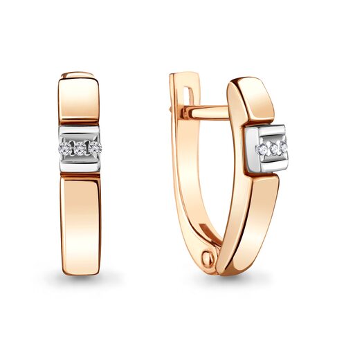 Серьги с бриллиантами из золота 585 пробы