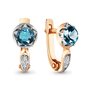 Серьги с топазами и бриллиантами из золота 585 пробы арт. 942591к.1