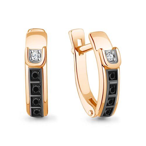 Серьги с бриллиантами из золота 585 пробы