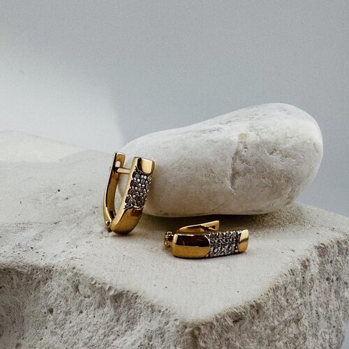 Серьги с бриллиантами из золота 585 пробы