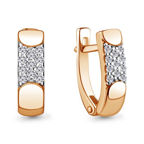 Серьги с бриллиантами из золота 585 пробы