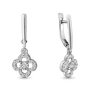 Серьги "Клевер" с бриллиантами из белого золота 585 пробы  арт. 942834.2