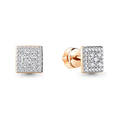 Серьги с бриллиантами из золота 585 пробы