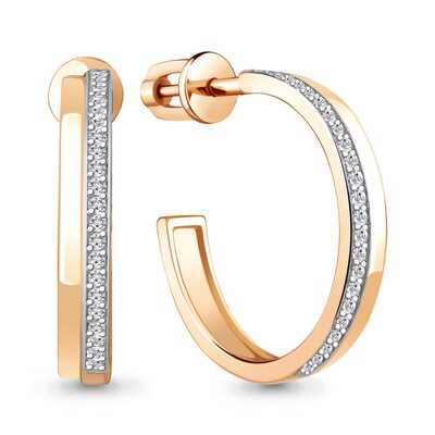 Серьги с бриллиантами из золота 585 пробы