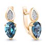 Серьги с топазом и бриллиантами из золота 585 пробы арт. 942905к.1