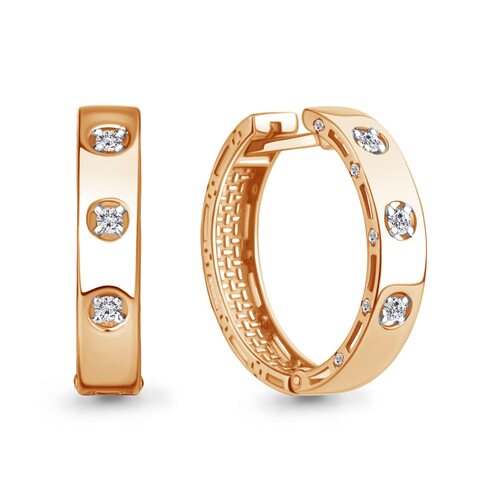 Серьги с бриллиантами из золота 585 пробы