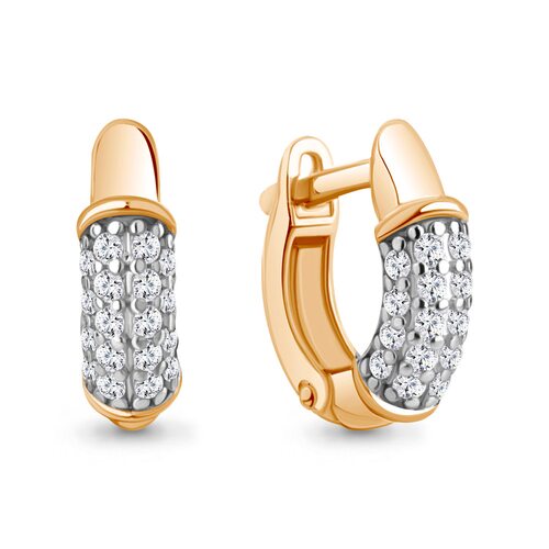 Серьги с бриллиантами из золота 585 пробы