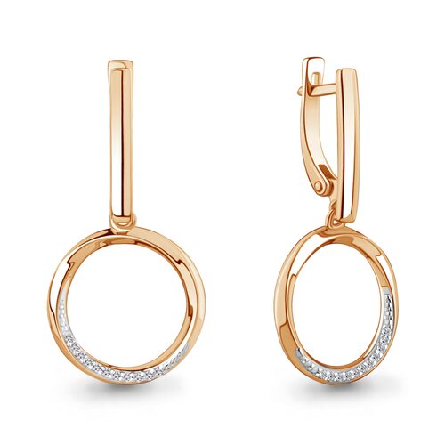 Серьги с бриллиантами из золота 585 пробы