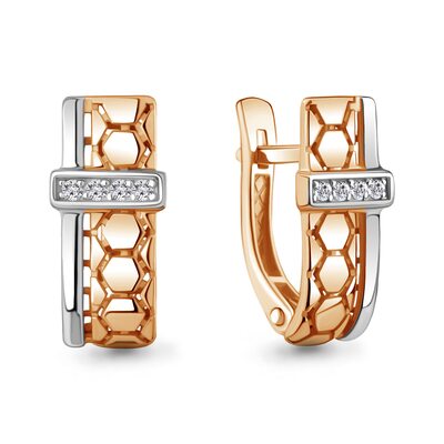 Серьги с бриллиантами из золота 585 пробы