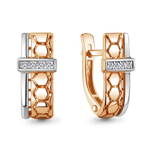 Серьги с бриллиантами из золота 585 пробы