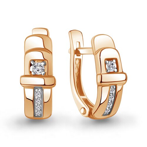 Серьги с бриллиантами из золота 585 пробы