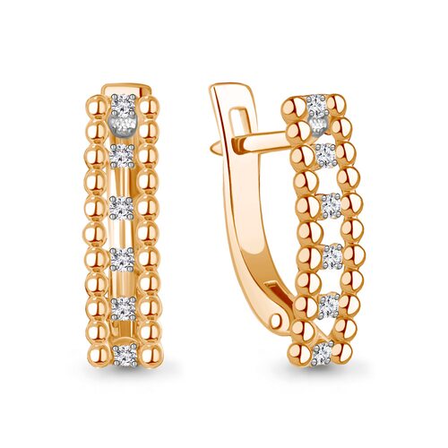 Серьги с бриллиантами из золота 585 пробы