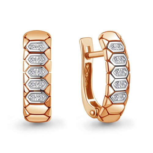 Серьги с бриллиантами из золота 585 пробы