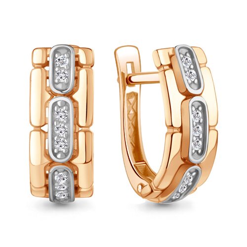 Серьги с бриллиантами из золота 585 пробы