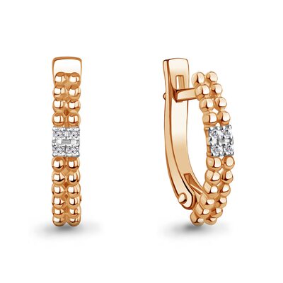 Серьги с бриллиантами из золота 585 пробы