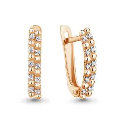 Серьги с бриллиантами из золота 585 пробы