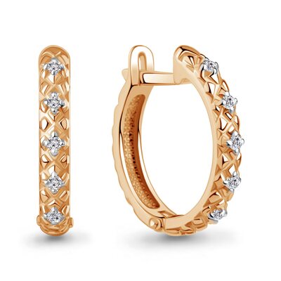 Серьги с бриллиантами из золота 585 пробы