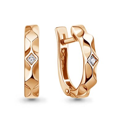 Серьги с бриллиантами из золота 585 пробы