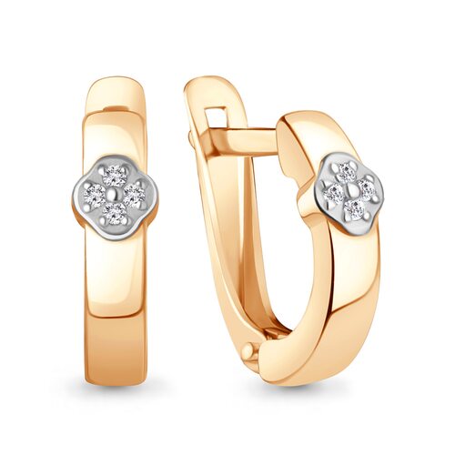 Серьги с бриллиантами из золота 585 пробы